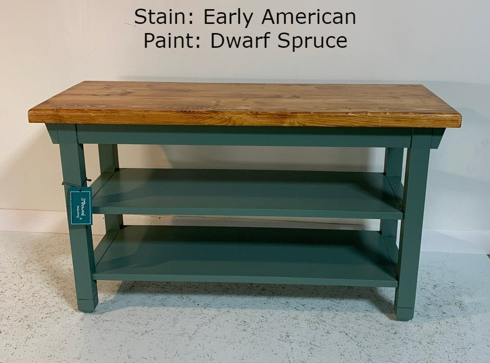 2 Shelf Storage Top Bench