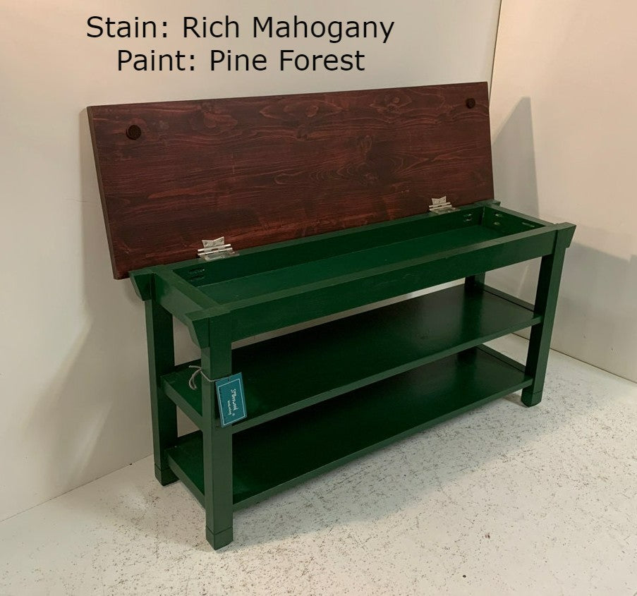 2 Shelf Storage Top Bench